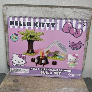 Sanrio Hello Kitty Campground Build One Set + Hello Kitty Figure 116 Pieces New